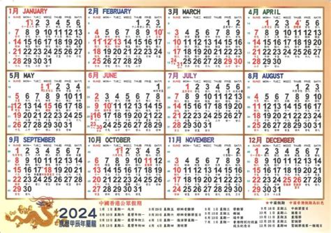 2024年什麼年|2024年陰曆陽曆對照表，2024年農曆陽曆表帶天干地支，2024日。